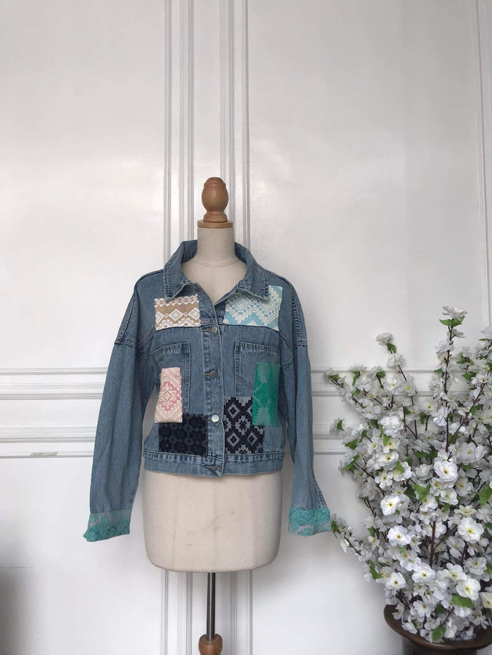 (s) - Denim Patch Jacket