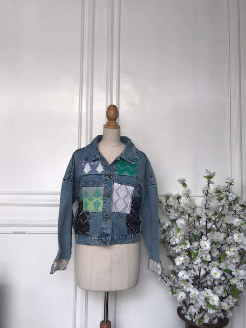 (s) - Denim Patch Jacket