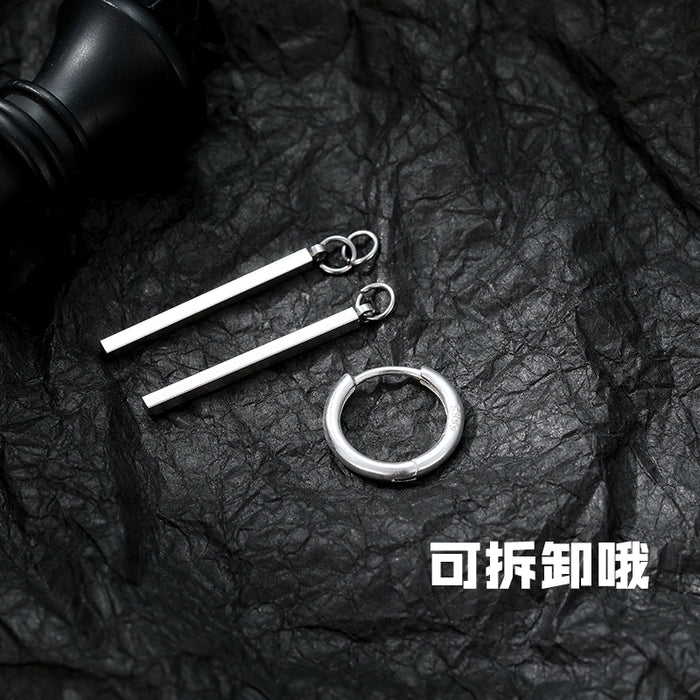 S925 Sterling Swagger: Zoro’s Silver Ear Stud for Men’s Samurai