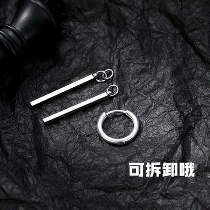 S925 Sterling Swagger: Zoro’s Silver Ear Stud for Men’s Samurai