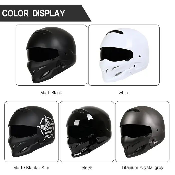Shadow Scorpion Motorcycle Helmet - Full Face DOT Approved for Harley Cruiser Bike Class A 3C