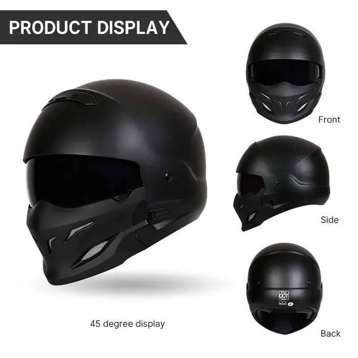 Shadow Scorpion Motorcycle Helmet - Full Face DOT Approved for Harley Cruiser Bike Class A 3C