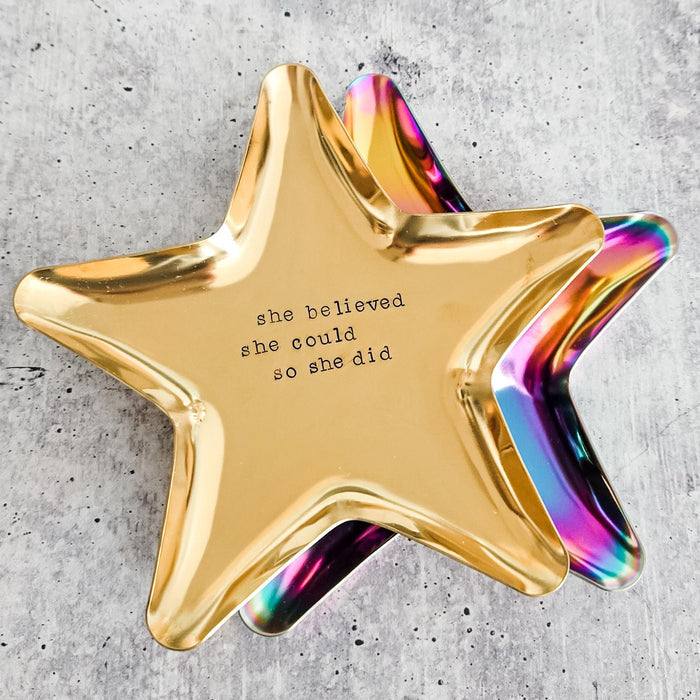 She Believed She Could So She Did 2025 Star Trinket Dish Salt and Sparkle