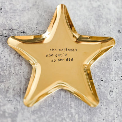 She Believed She Could So She Did 2025 Star Trinket Dish Salt and Sparkle