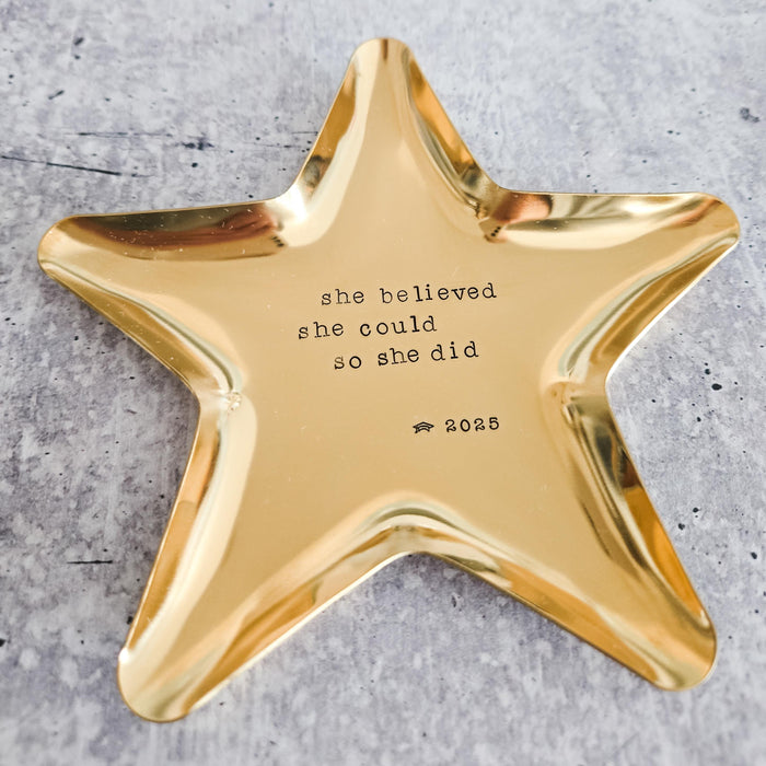 She Believed She Could So She Did 2025 Star Trinket Dish Salt and Sparkle