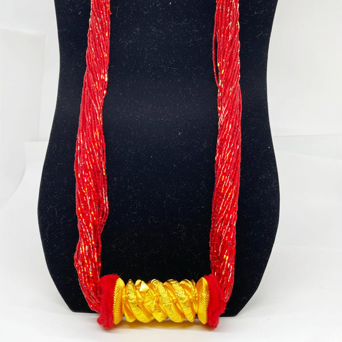 Nepali Tilhari Potey Necklace Traditional Design Gold Finish