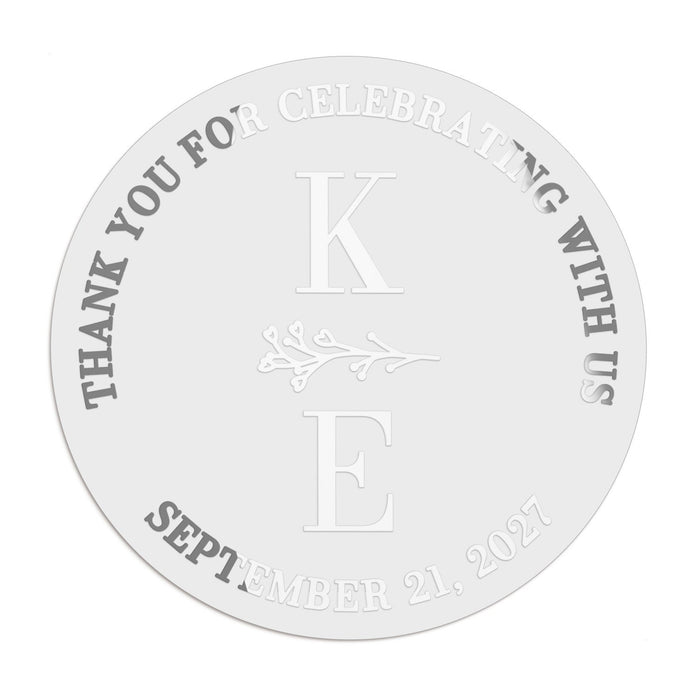 1.25" - 12 Labels / Silver Foil
