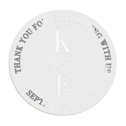 1.25" - 12 Labels / Silver Foil