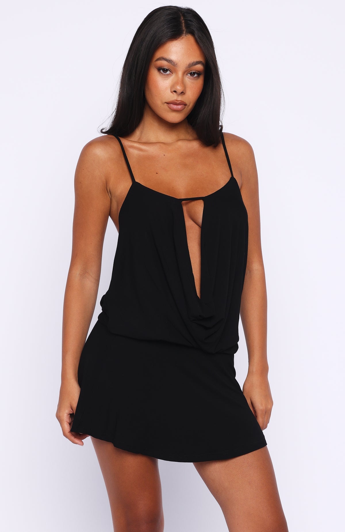 Glow Up Girl Mini Dress Black