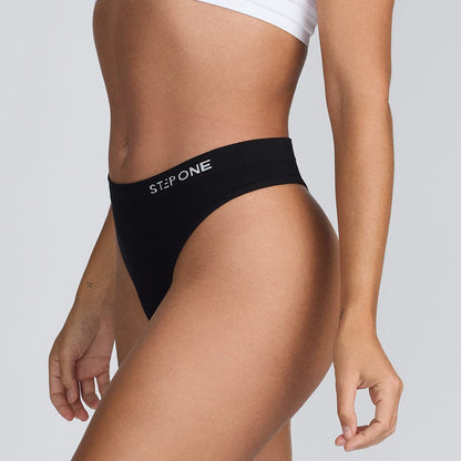 Women's SmoothFit Thong - Espresso-Tini - Bamboo Underwear - Model:Elke