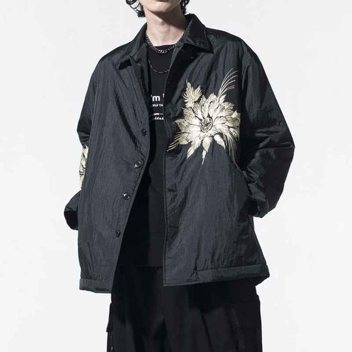 Yohji SYTE Nylon Lightweight Embroidered Floral Loose Jacket Coat - Size avaliable S~XL