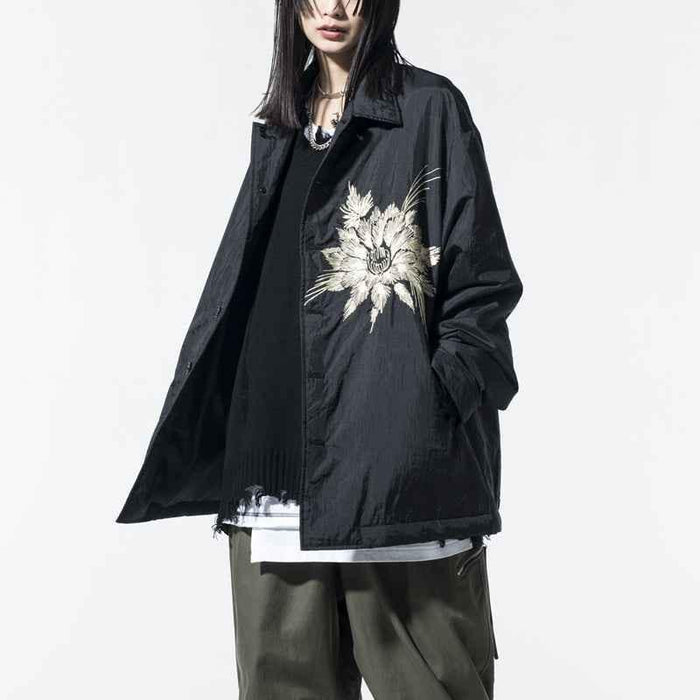 Yohji SYTE Nylon Lightweight Embroidered Floral Loose Jacket Coat - Size avaliable S~XL